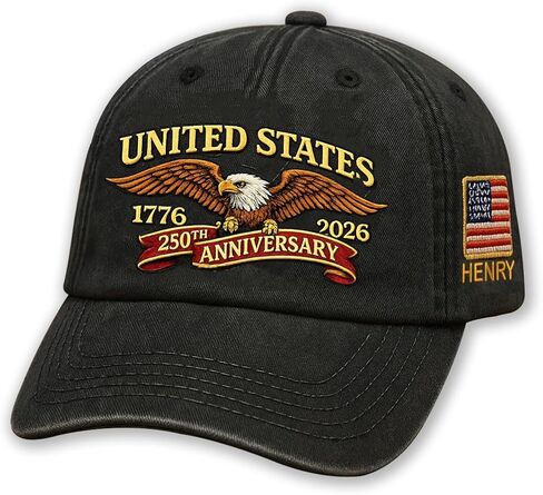 UrbanNEST Custom Embroidered United States 250th Anniversary Hat, 1776-2026 Hat, for Men, 250 Years Birthday in Kuwait