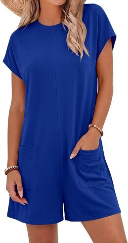 BTFBM Rompers for Women Summer 2026 Casual Dressy One Piece Shorts Tshirt Pants Jumpsuit Beach Vacation Clothes Outfit in Saudi Arabia