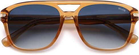 نظارات شمسية SOJOS Aviator للنساء والرجال بعدسات مستقطبة مربعة UV400، ظلال التسعينيات SJ2650 in Kuwait