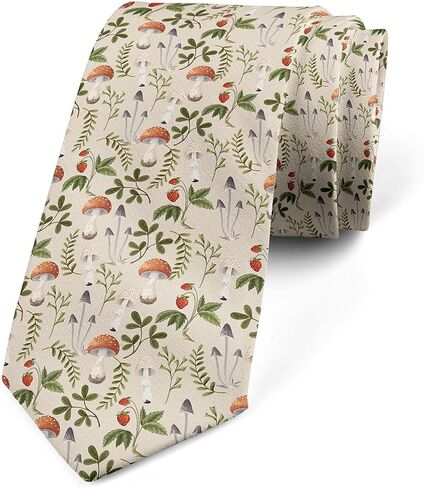Mushroom Decor Men's Tie Fashion Funny Novelty Necktie for Party Wedding Holiday in Saudi Arabia