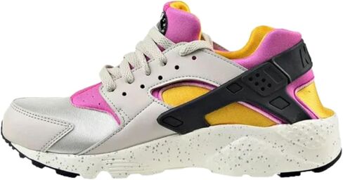 مقاس حذاء Nike Huarache Run للأطفال الكبار - 7 عظم فاتح/وردي فتاك in Saudi Arabia