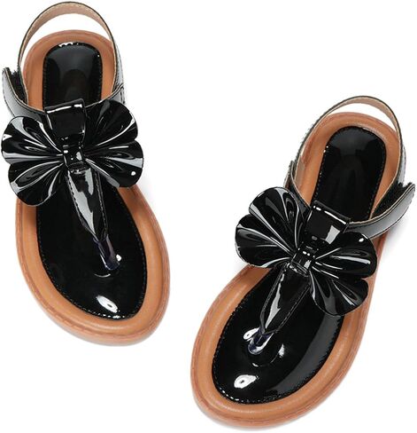 Toddler Girls Sandals T-Strap Dress Shoes Summer Open Toe Thong Flats for Little Kid Big Kids in Saudi Arabia