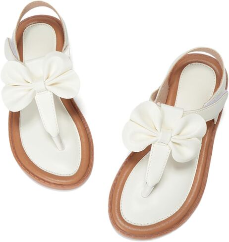 صنادل للفتيات الصغيرات بحزام على شكل حرف T، أحذية صيفية مفتوحة من الأمام للأطفال الصغار والكبار in Kuwait