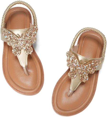 Toddler Girls Sandals T-Strap Dress Shoes Summer Open Toe Thong Flats for Little Kid Big Kids in Saudi Arabia