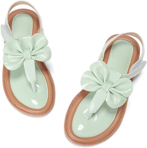 Toddler Girls Sandals T-Strap Dress Shoes Summer Open Toe Thong Flats for Little Kid Big Kids in Saudi Arabia