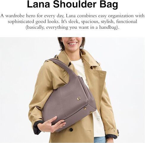 COACH Polished Pebble Leather Lana Shoulder Bag in Saudi Arabia