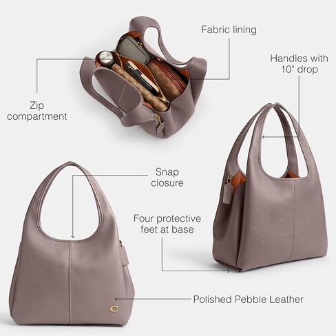 COACH Polished Pebble Leather Lana Shoulder Bag in Saudi Arabia