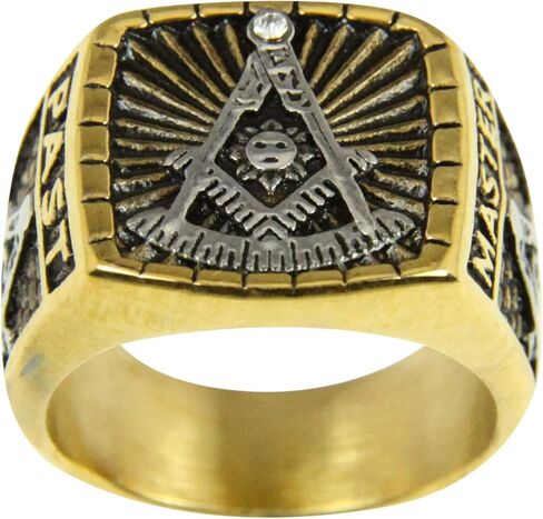 T114 Masonic Past Master Ring Mason Freemason Master of The Lodge Blue Lodge Worshipful (12) in Saudi Arabia