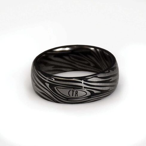 Damascus Tungsten LDS CTR Ring by Ringmasters | Choose the Right Faith Ring | Keepsake LDS Jewelry in Saudi Arabia
