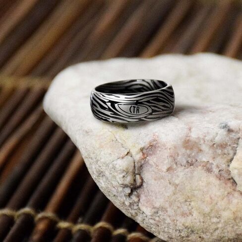 Damascus Tungsten LDS CTR Ring by Ringmasters | Choose the Right Faith Ring | Keepsake LDS Jewelry in Saudi Arabia