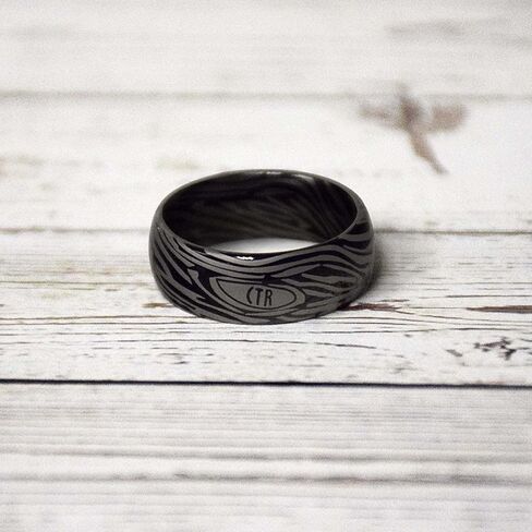 Damascus Tungsten LDS CTR Ring by Ringmasters | Choose the Right Faith Ring | Keepsake LDS Jewelry in Saudi Arabia