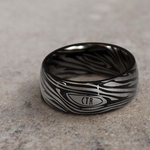 Damascus Tungsten LDS CTR Ring by Ringmasters | Choose the Right Faith Ring | Keepsake LDS Jewelry in Saudi Arabia