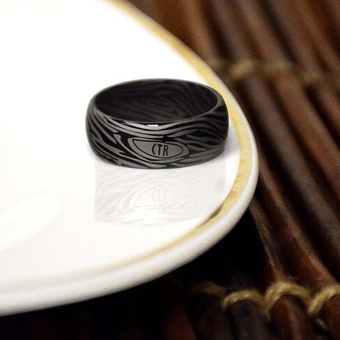 Damascus Tungsten LDS CTR Ring by Ringmasters | Choose the Right Faith Ring | Keepsake LDS Jewelry in Saudi Arabia
