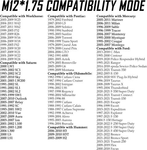 M12×1.75 قابس تصريف الزيت و5 قطع حشية سدادة تصريف الزيت، سدادات تصريف الزيوت المتوافقة مع بونتياك/فورد/مازدا/شيفروليه، بديل مسمار عموم الزيوت العطرية OEM#EJ7Z-6730-A in Saudi Arabia