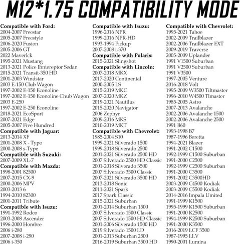 M12×1.75 قابس تصريف الزيت و5 قطع حشية سدادة تصريف الزيت، سدادات تصريف الزيوت المتوافقة مع بونتياك/فورد/مازدا/شيفروليه، بديل مسمار عموم الزيوت العطرية OEM#EJ7Z-6730-A in Saudi Arabia