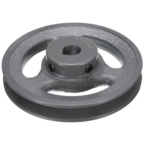 uxcell BK55-5/8 V-Belt Sheave 5/8 "تتحمل 5.25" OD مفردة الأخدود الويب Sheave بالملل إلى الحجم، الحديد الزهر، قسم الحزام لحزام 3L أو B in Saudi Arabia