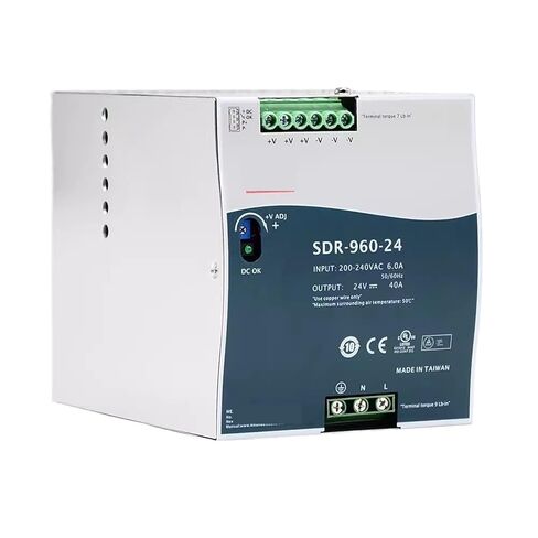 1 قطعة SDR-960 سلسلة تيار مستمر 24 فولت 48 فولت 960 واط مخرج واحد صناعي DIN السكك الحديدية مع وظيفة PFC مصدر الطاقة (SDR-960-48V) in Saudi Arabia
