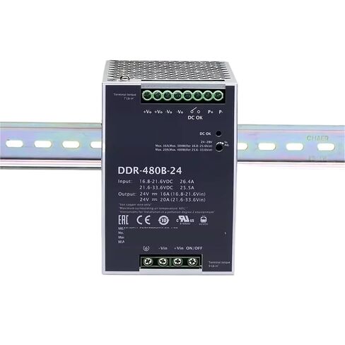 1pcs DDR-480B/C/D-12/24/48 Input and Output Voltage Optional Guide Rail DC-DC Power Supply(DDR-480D-24V) in Saudi Arabia