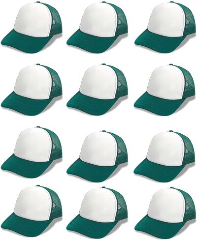 12 قطعة قبعات سائقي الشاحنات الفارغة التسامي السائبة شبكة قبعة بيسبول سناب باك شبكة قبعات سائقي الشاحنات للرجال والنساء قبعات مخصصة ذاتية الصنع in Kuwait