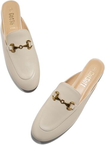 حذاء نسائي مفتوح من الخلف بإبزيم معدني سهل الارتداء ومغلق ومقدمة مستديرة in Kuwait