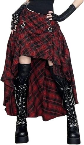 تنورة ميدي قوطية صيفية للنساء على الطراز القوطي Y2K in Kuwait