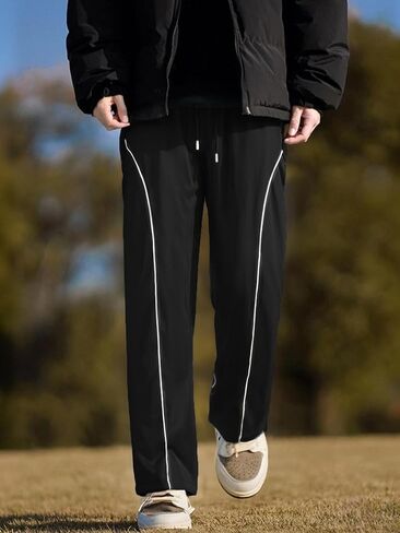 Men's Cargo Pants with Drawstring, Casual Work Trousers, Lightweight Utility Pants for Young Men, Outdoor Hiking & Daily in Saudi Arabia