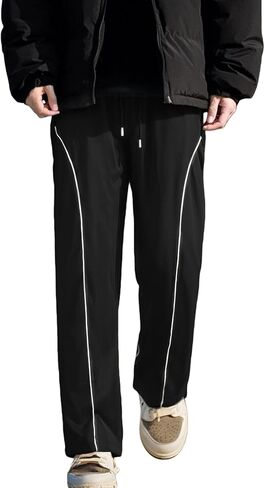 Men's Cargo Pants with Drawstring, Casual Work Trousers, Lightweight Utility Pants for Young Men, Outdoor Hiking & Daily in Saudi Arabia