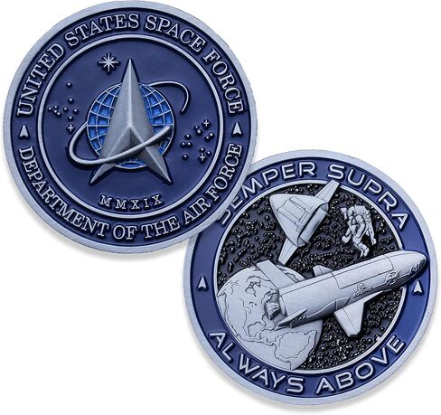 Space Force Challenge Coin - Space Force Collectible Coin - Soft Enamel Mate Paint Official Logo - Veteran Owned Company! in Saudi Arabia