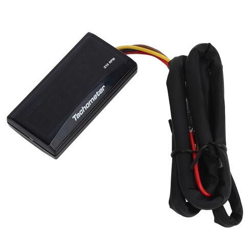 Motorcycle Tachometer Gauge Ultra Thin LCD Rainproof Backlight Digital Speedometer RPM Meter Universal for Motorcycles ABS Material 60 x 30 x 13mm (Red) in Kuwait