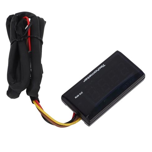 Motorcycle Tachometer Gauge Ultra Thin LCD Rainproof Backlight Digital Speedometer RPM Meter Universal for Motorcycles ABS Material 60 x 30 x 13mm (Red) in Kuwait