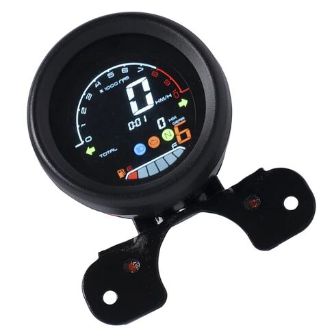 Riloer Bicycle Speedometer Odometer Cycle Bike Computer with LCD Display, 6 Gears Digital Gauge Motorcycle Speedometer/Tachometer 0-10000 RPM/Odometer Universal with Sensor, Compatible with Yamaha in Saudi Arabia