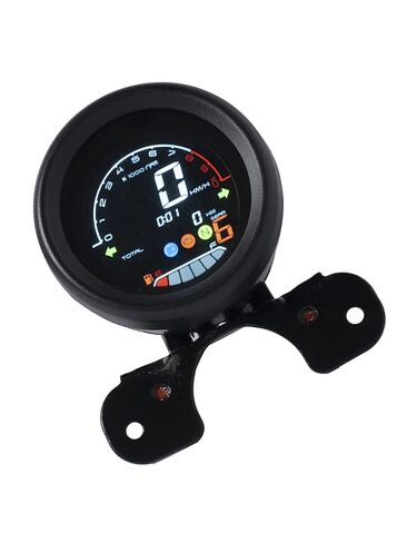 Riloer Bicycle Speedometer Odometer Cycle Bike Computer with LCD Display, 6 Gears Digital Gauge Motorcycle Speedometer/Tachometer 0-10000 RPM/Odometer Universal with Sensor, Compatible with Yamaha in Saudi Arabia