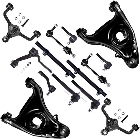 SCITOO 14pcs Front Suspension Kit Lower Upper Control Arm Inner Outer Tie Rod End Adjusting Sleeve Sway Bar Link Fit 1995-2002 Ford Crown Victoria 1995-2002 For Lincoln Town Car in Saudi Arabia