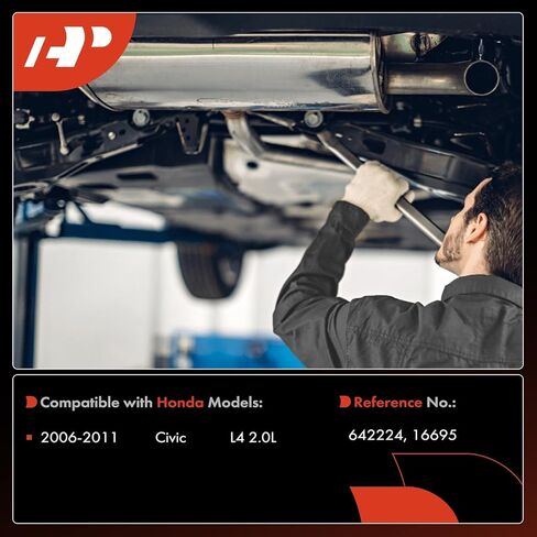 مجموعة المحول الحفاز الأمامي الممتاز A-Premium متوافقة مباشرة مع Honda Civic 2006-2011، 2.0L، E.P.A. متوافق in Saudi Arabia