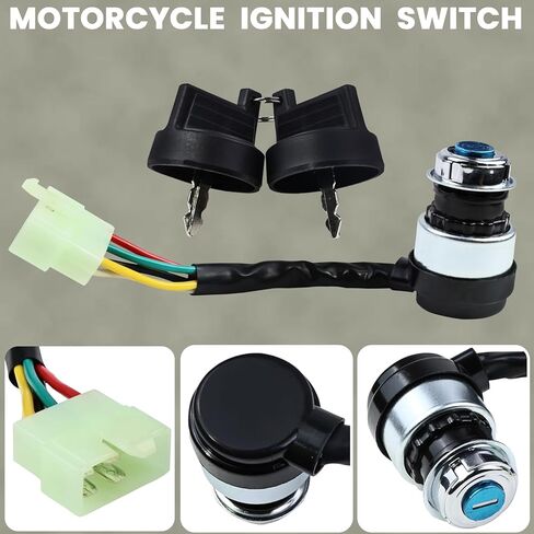 5 Wire 5 Pin Ignition Key Switch Replacement Compatible with 50cc 70cc 90cc 110cc 125cc 150cc 200cc 250cc Go Kart Dune Buggy ATV 4 Wheeler Quad in Kuwait
