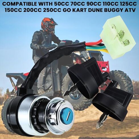 5 Wire 5 Pin Ignition Key Switch Replacement Compatible with 50cc 70cc 90cc 110cc 125cc 150cc 200cc 250cc Go Kart Dune Buggy ATV 4 Wheeler Quad in Kuwait