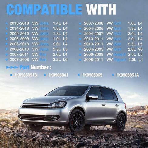 1K0905851B أسطوانة قفل مفتاح الإشعال متوافقة مع VW Passat 2012-2019 Eos 2007-2011 Jetta 2006-2018 Rabbit 2006-2009 Golf 2004-2011 استبدال # 1K0905841 1K0905865 in Kuwait