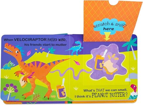 Buddy & Barney: Scratch & Sniff Book - Dino Farts - كتاب لوحي مقفى لعصور ما قبل التاريخ، ارفع الغطاء والرائحة، 7 روائح حقيقية مرحة، حسية، للأطفال بعمر 3 سنوات فما فوق in Kuwait