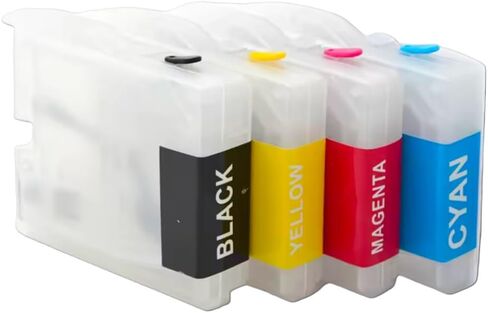 Refillable Ink Cartridge LC51 LC57 LC37 LC960 LC970 LC10 LC1000 Compatible with DCP130C DCP135C DCP150C DCP330C DCP350C Printers in Kuwait