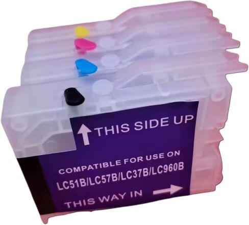Refillable Ink Cartridge LC51 LC57 LC37 LC960 LC970 LC10 LC1000 Compatible with DCP130C DCP135C DCP150C DCP330C DCP350C Printers in Kuwait