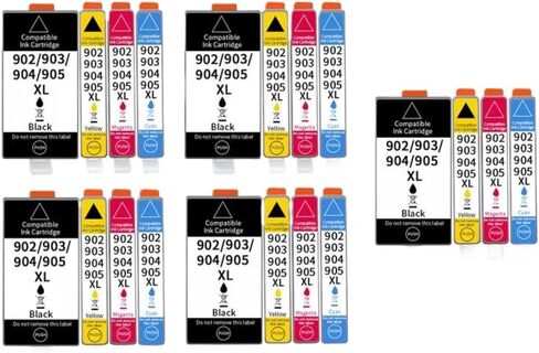 Compatible Ink Cartridge 902 903 904 905XL for Officejet Pro 6960 6961 6965 6966 6968 6970 6971 6974 6975 6978 6979 Printers(1set) in Kuwait