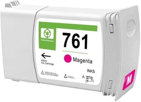 761 Ink Replacement Cartridge Full with Pigment Ink 6Colors Compatible with DesignJet T7100 T7200 Printer Series(761-400ml-Y) in Kuwait