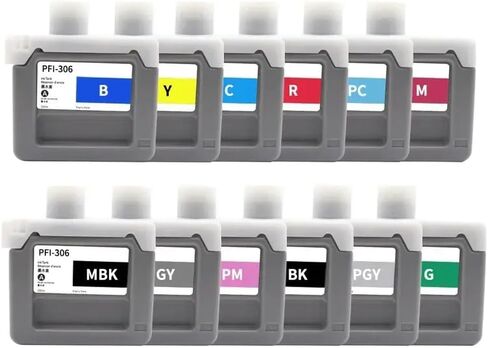 330ML PFI306 PFI-306 Ink Cartridge Compatible with IPF8400S IPF9400S IPF8400 IPF9400 IPF8300 Inkjet Printers(PFI-306-1 PM) in Saudi Arabia