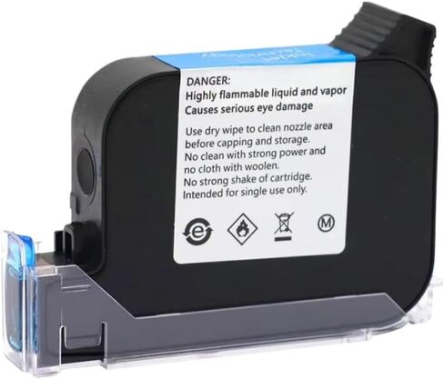 42ml 12.7mm Small Character 2588 Solvent Ink Cartridge Universal for Handheld Inkjet Printer Compatible with Multiple Brands Black Red Blue Green Waterproof(1pcs Yellow) in Saudi Arabia