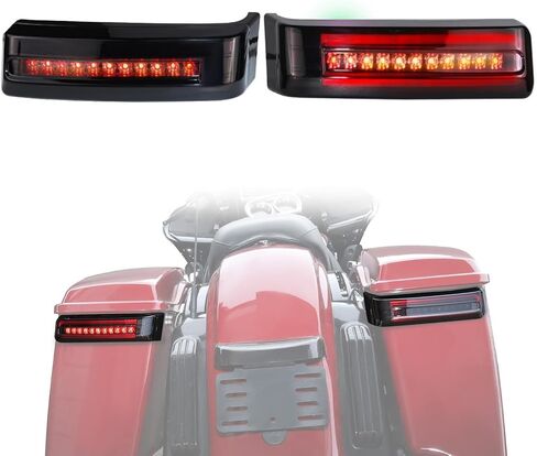 LED Saddlebag Tail Light for Harley Touring, 3 in1 Saddlebag Run Brake Turn Signal Rear Lamp for Harley Street Glide Road Glide Electra Glide Ultra Limited Classic CVO 2014-2023 Accessories,Smoked in Saudi Arabia
