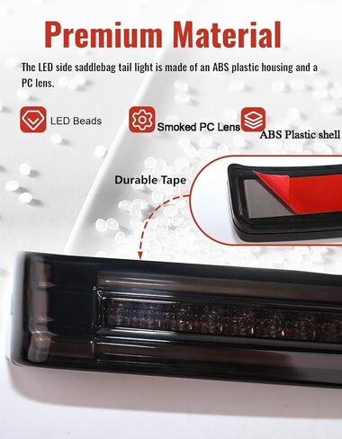 LED Saddlebag Tail Light for Harley Touring, 3 in1 Saddlebag Run Brake Turn Signal Rear Lamp for Harley Street Glide Road Glide Electra Glide Ultra Limited Classic CVO 2014-2023 Accessories,Smoked in Saudi Arabia