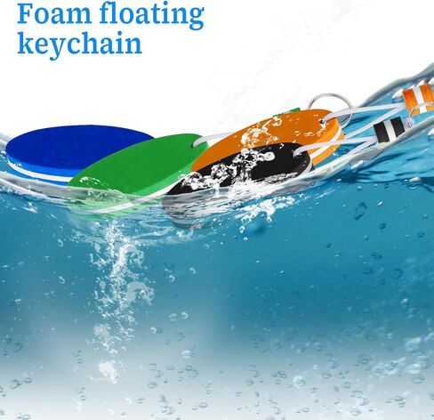 Mozeat Lens Floating Key Chain for Fishing, 4 Count Waterproof Boating Keychain with Large Key Ring Pendant for Surfing Sailing Kayak, Outdoor Water Sport Supplies in Saudi Arabia