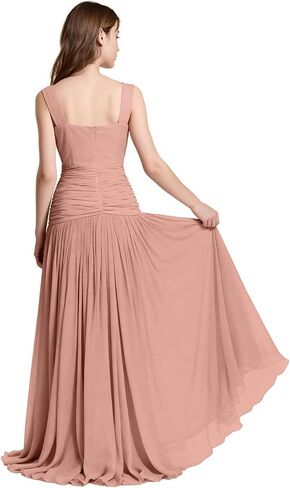 Square Neck Junior Bridesmaid Dresses Pleated Chiffon Flower Girl Dress Girls Wedding Guest Formal Prom Party Gown in Saudi Arabia