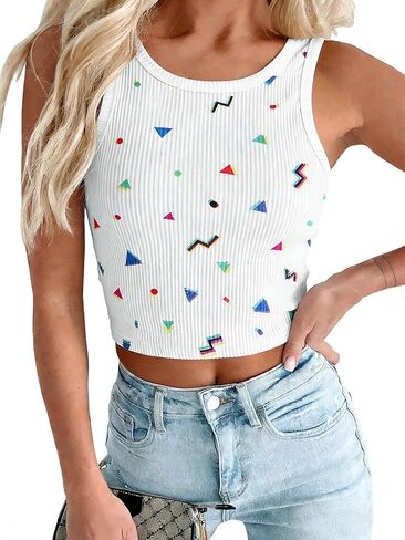 Women Crop Tank Top Vintage 80s 90s Graphic Tee Disco 80s Theme Party Outfit in Saudi Arabia