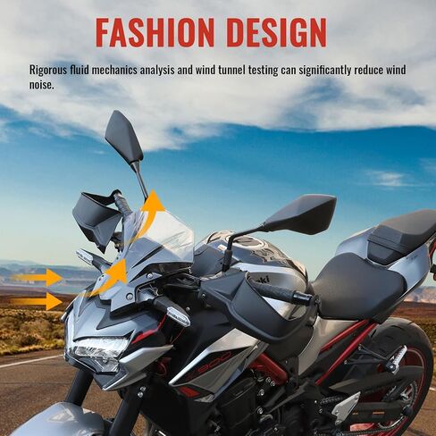 الزجاج الأمامي لـ Kawasaki Z900 20-24، الزجاج الأمامي للدراجة النارية، عاكس الهواء للرياح الأمامية، الزجاج الأمامي لـ Kawasaki Z900 2020-2024، Z650 2021-2024 (رمادي فاتح) in Saudi Arabia